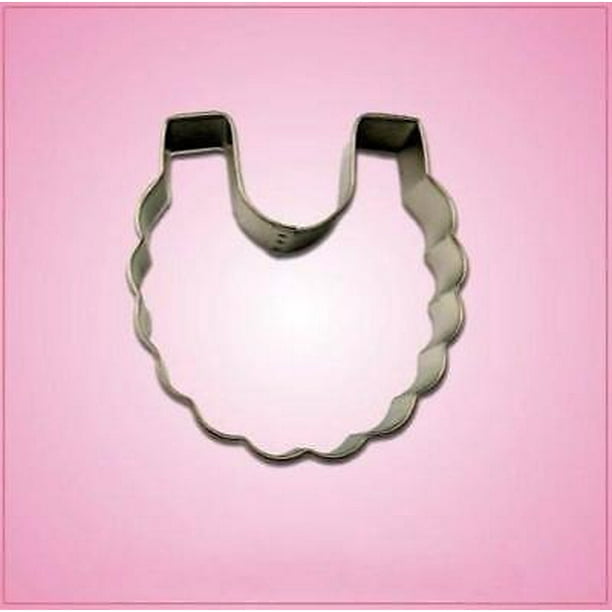 Bib with Hearts Cookie Cutter or Fondant Cutter